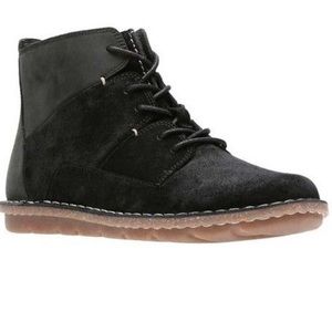 Clarks Tamitha Black Suede Bootie